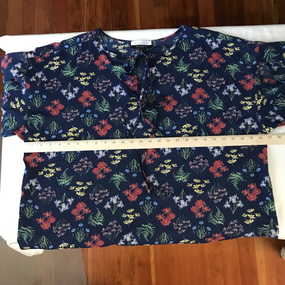 ELOQUII Floral Peasant Long Sleeve Boho Blouse Women’s Plus Size 18 -2X - Picture 9 of 16